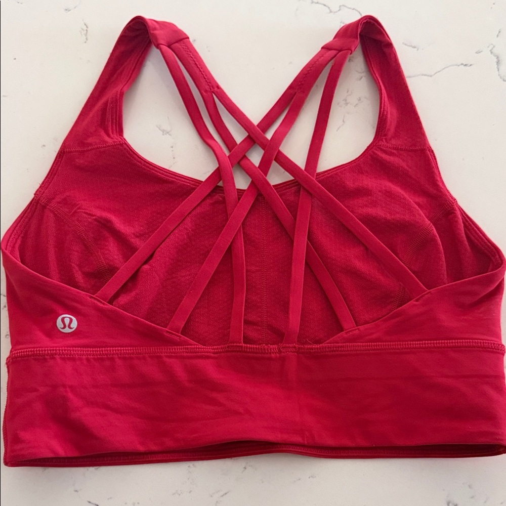 lululemon athletica Vibrant Red Strappy Sports Bra